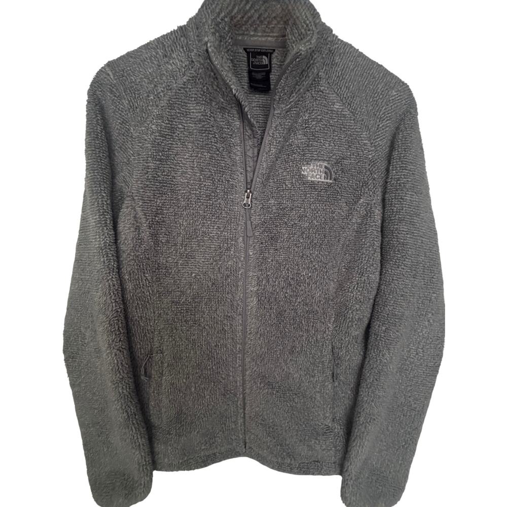 The North Face High Pile Fleece Full Zip Jacket Gray Womens S
